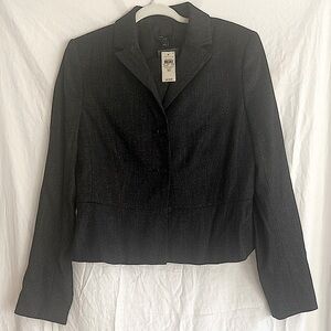 Brand New with Tags Size 10 Ann Taylor Black Button-up Peplum Suit Jacket